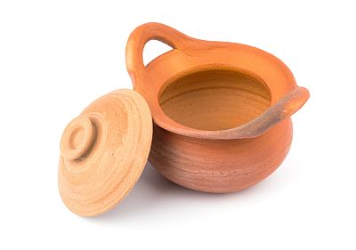 stored clay pot