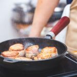 high-heat cooking in a cast iron pan